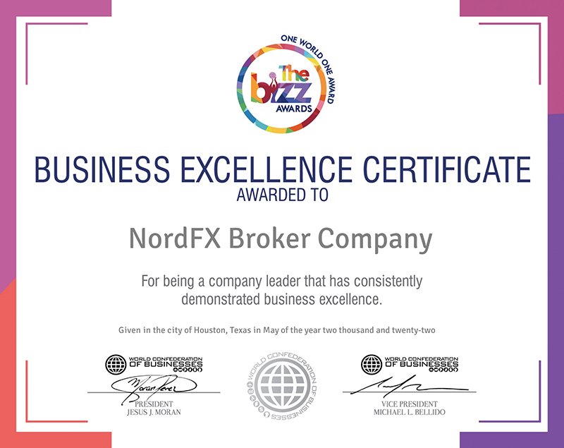 Konfederasi Bisnis Dunia (World Confederation of Businesses) mempersembahkan NordFX dengan Penghargaan Business Excellence untuk kedua kalinya1